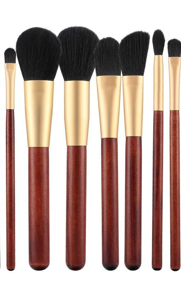 Mimo Makeup Brush Wooden 12Pcs Set