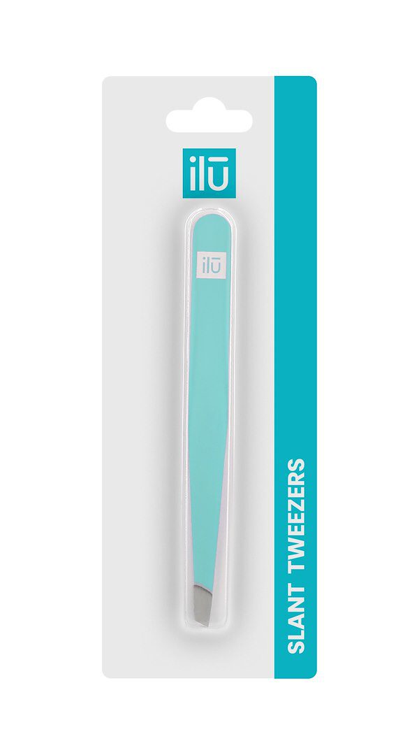 Ilu Mu Acc Tweezers Slant, Turquoise