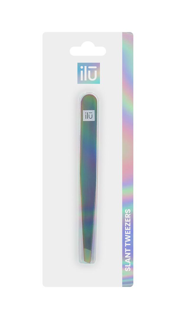 Ilu Mu Acc Tweezers Slant, Rainbow