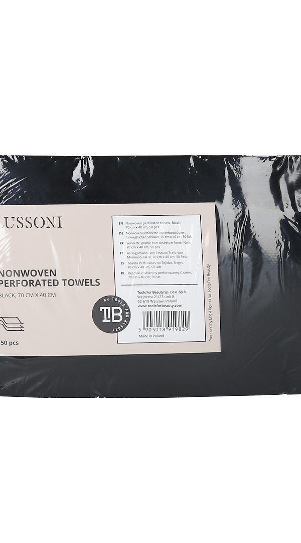 Lussoni Dsp Towel Fabric Perf Black 70X40 (50Pcs)