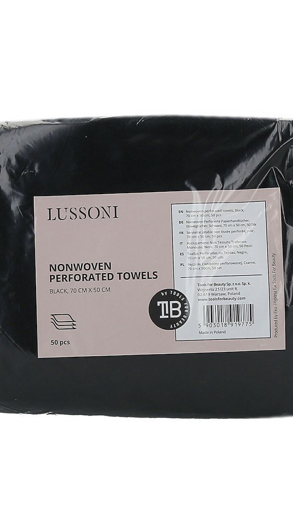 Lussoni Dsp Towel Fabric Perf Black 70X50 (50Pcs)