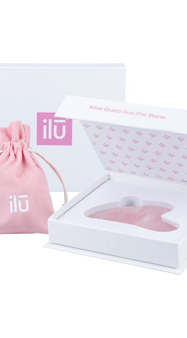 Ilu Mu Acc Rose Quartz Gua Sha Stone