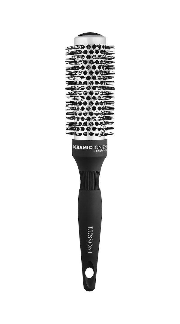 Lussoni Hr Brush C&S Round Silver Styling 33Mm Pet