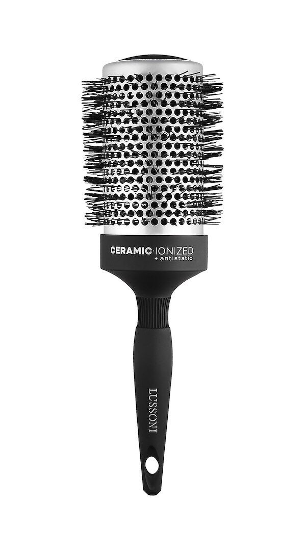 Lussoni Hr Brush C&S Round Silver Styling 65Mm Pet