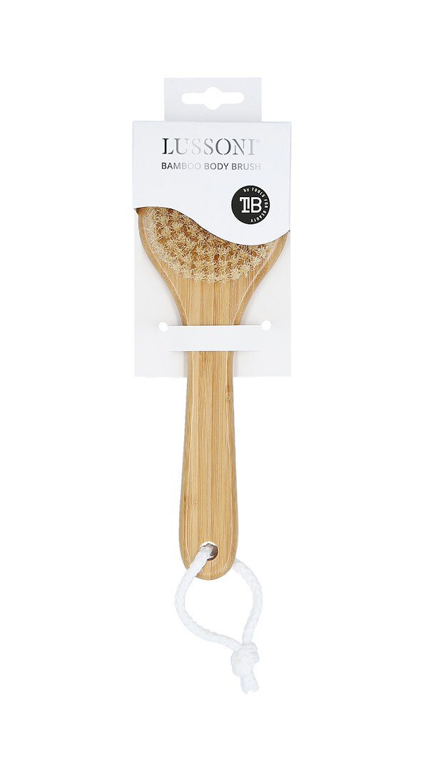 Lussoni Sc Bamboo Natural Body Brush With Handle