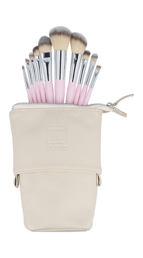 Ilu Basic Mu Pink Makeup Brush 10Pcs Set