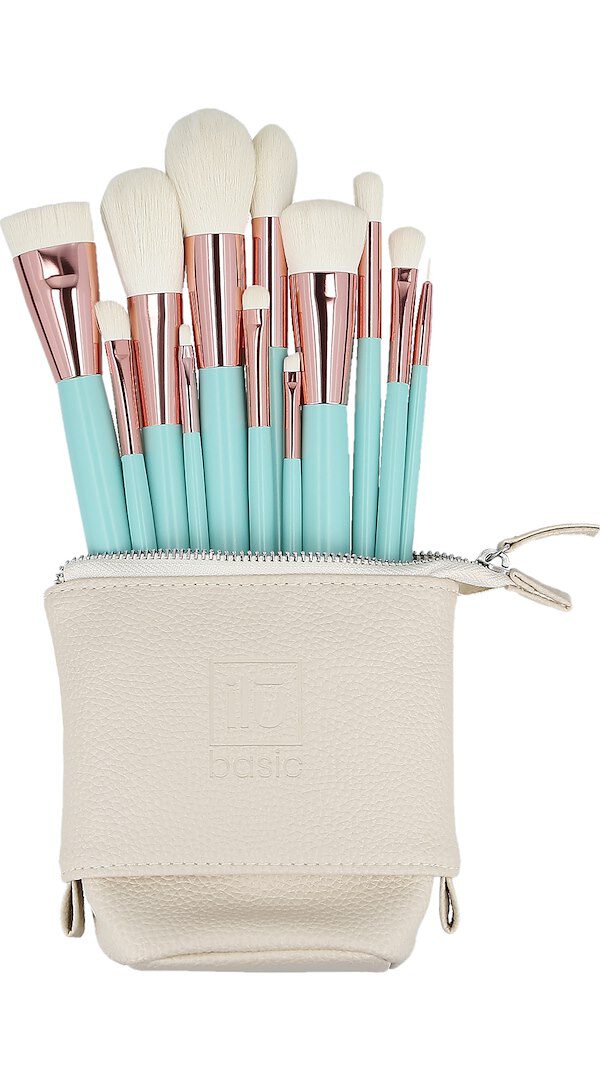 Ilu Basic Mu Turquoise Makeup Brush 12Pcs Set