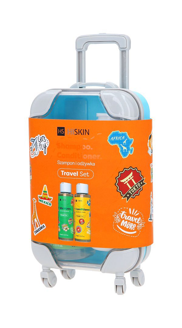 Hiskin Suitcase Shampoo+Conditioner 2X75Ml Set