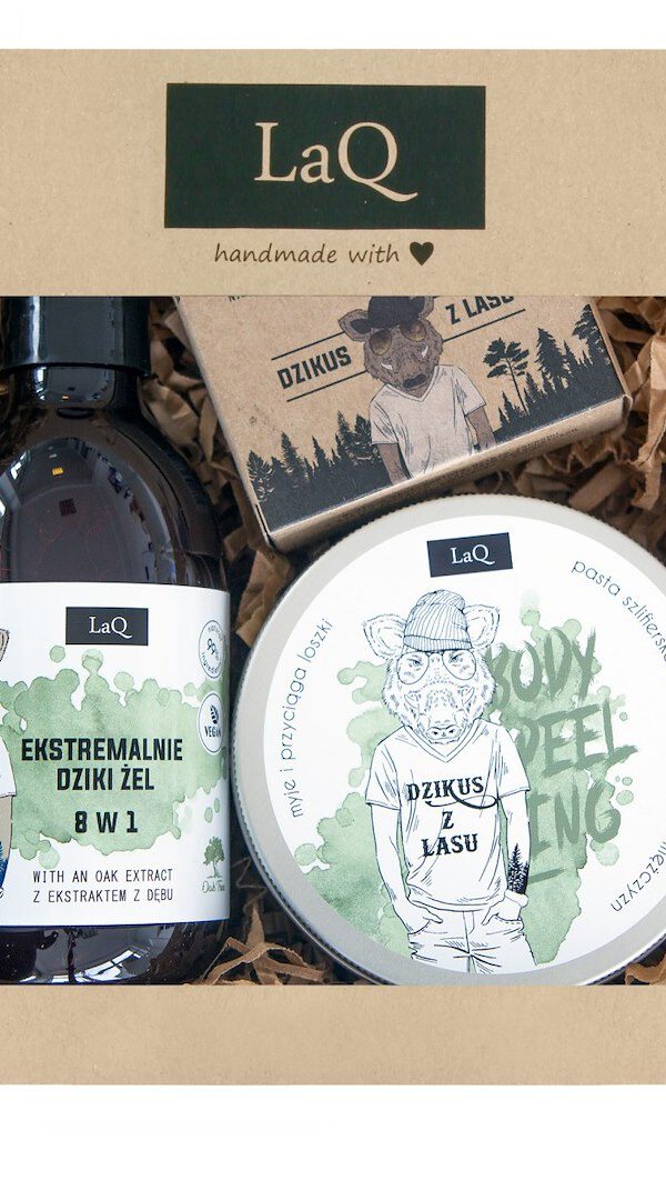 Laq Wild Boar Sh G 300Ml+Scrub 200Ml+Soap 85G Set